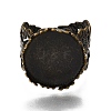 Cuff Brass Filigree Ring Components KK-E477-AB-NF-3