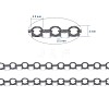 Brass Flat Oval Cable Chains X-CHC025Y-B-3
