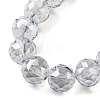 Transparent Electroplate Glass Beads Strands EGLA-N002-34E-F03-3
