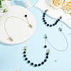 4Pcs Round Glass Pearl & Alloy Cardigan Clips HJEW-GA00087-4