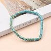 Natural Howlite Stretch Beaded Bracelets BJEW-JB05496-04-5