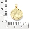 Brass Micro Pave Clear Cubic Zirconia Pendants KK-A221-09G-3