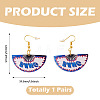 1 Pairs Acrylic Fan Dangle Earrings EJEW-TA0001-74-3