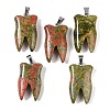 Natural Unakite Pendants G-G115-01G-1