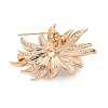 Alloy Crystal Rhinestone Blue Flower Brooches JEWB-P054-02G-2