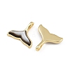 Natural Black Lip Shell Whale Tail Charms KK-A269-58G-2