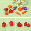 40Pcs 4 Styles Foam Artificial Vegetables AJEW-GF0009-58-6