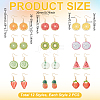 12Pair 304 Stainless Steel Dangle Earring EJEW-UN00021-3