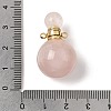 Natural Rose Quartz Perfume Bottle Pendants GG-CBA7610-02G-03-3