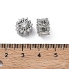 Brass Clear Cubic Zirconia Beads KK-D228-27P-3