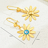 Classic Fashionable Alloy Dainty Daisy with Evil Eye Hoop Earrings YK6295-5