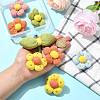 6Pcs 6 Styles Flower Cotton Brooches JEWB-CJ0001-72-4