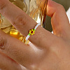 Bohemian Style Daisy Glass Seed Beaded Stretch Rings for Women DC7593-4