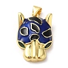 Rack Plating Brass Enamel Cubic Zirconia Pendants KK-Q771-06G-2