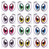 6 Sheets 3 Colors Paper Picture Stickers STIC-PH0001-04-1