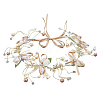 1Pc Alloy with Resin and Polyester Headpiece Cap AJEW-CY0001-92-1
