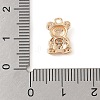 Brass with Clear Cubic Zirconia Charms KK-N256-25D-G-3