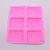 Rectangle Bees Food Grade Silicone Molds X-DIY-WH0176-74-1