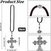 Alloy Cross Hanging Pendant Decorations HJEW-WH0039-08-5