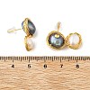 Brass Wired Stud Earrings EJEW-P302-04G-5