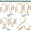 Beebeecraft 30Pcs 3 Styles Rack Plating Eco-friendly Brass Earring Hooks KK-BBC0010-18G-2