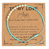 Elegant Natural Gemstone & Glass Seed Round Beads Braided Beaded Bracelets for Women HW1161-10-1