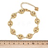304 Stainless Steel Coffee Bean Link Chain Bracelets BJEW-D359-14A-G-3