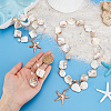 Shell Beaded Charm Bracelets and Rhombus Dangle Earrings and Pendant Necklaces for Women SJEW-ME0001-11-3