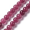 Natural White Jade Imitation Garnet Beads Strands G-I334-02B-1