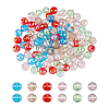 SUPERFINDINGS 120Pcs 6 Colors Electroplate Transparent Glass Beads Strands GLAA-FH0001-63-1