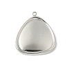304 Stainless Steel Pendant Cabochon Settings for Enamel STAS-L293-03P-1