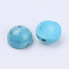 Natural Howlite Cabochons X-TURQ-L028-05-6mm-2