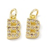 Real 18K Gold Plated Brass Micro Pave Clear Cubic Zirconia Charms KK-E068-VB452-B-2