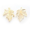 Autumn Theme Iron Filigree Pendants IFIN-F158-41G-2