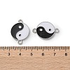 Alloy Black & White Enamel Yin-yang Connector Charms PALLOY-V009-10P-3