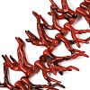 Opaque Acrylic Imitation Coral Beads Strands SACR-P033-02B-06-1