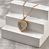 304 Stainless Steel Heart Urn Ashes Necklaces STAS-Z106-09G-03-2