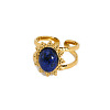 Oval Natural Lapis Lazuli Finger Rings QU8583-5