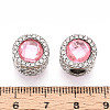 Rack Plating Alloy Rhinestone European Beads FIND-N011-04P-3