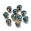 Golden Plated Alloy European Beads LS-MPDL-L029-Q02-G-1