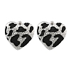 Leopard Print Brass Enamel Stud Earrings for Women EJEW-U055-15C-S-2