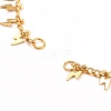 Lightning Brass Charm Bracelet Makings AJEW-JB01070-01-2
