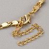 Brass Oval Chain Bracelets for Women BJEW-WH20006-06G-3