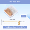 600Pcs 2 Colors Brass Eye Pin KK-SP0001-68A-2