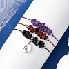 3Pcs Constellations Adjustable Nylon Cord Braided Bead Bracelets for Women Men BJEW-JB11325-08-3