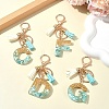 Transparent Epoxy Resin Pendant Keychains KEYC-FS00022-08-9