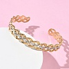 Two-tone 304 Stainless Steel Cuff Bangles for Women BJEW-A160-04GP-2