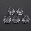 Flower Transparent Acrylic Bead Caps X-OACR-T003-19-1
