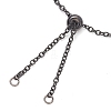 3Pcs 3 Colors Adjustable Stainless Steel Cable Chain Slider Bracelet Making AJEW-JB01232-3