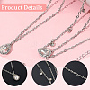 2Pcs Alloy Curb Chain Finger Ring Bracelets for Women BJEW-CY0001-06-5